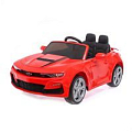 Электромобиль CHEVROLET CAMARO 2SS, EVA колеса, кожаное сидение, цвет красный