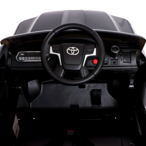 Электромобиль TOYOTA LAND CRUISER, EVA колёса, кожаное сидение, цвет чёрный