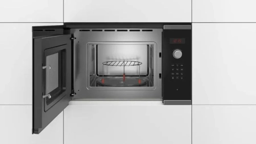 Микроволновая печь Bosch BFL523MS0, встраиваемая, 20л, 800Вт, нержавеющая сталь