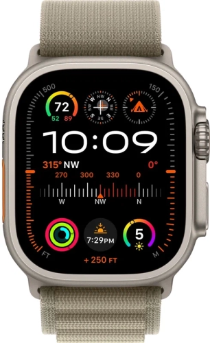 Умные часы Apple Watch Ultra 2 49 мм Titanium Case GPS + Cellular, Olive Alpine Loop