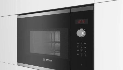 Микроволновая печь Bosch BFL523MS0, встраиваемая, 20л, 800Вт, нержавеющая сталь